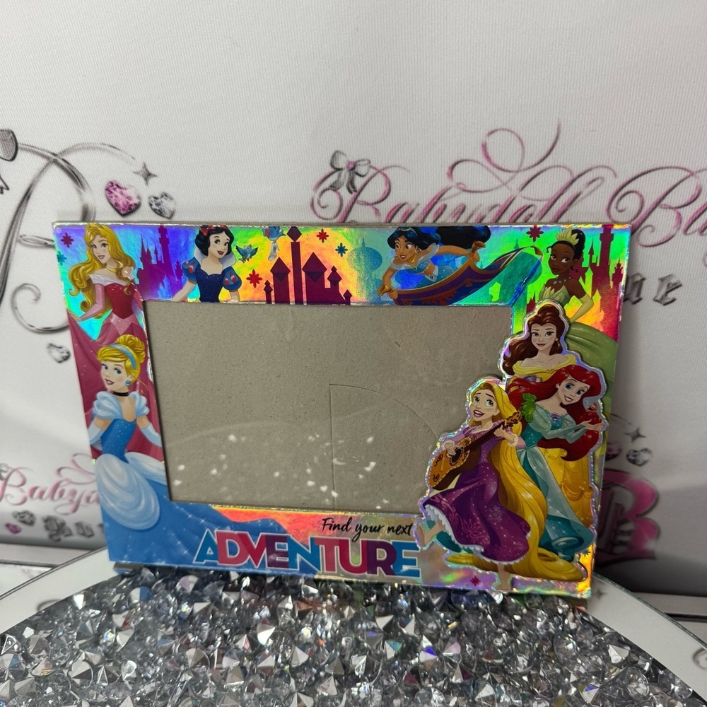 Disney Princess holographic Adventure Picture Frame magnet fridge or stand